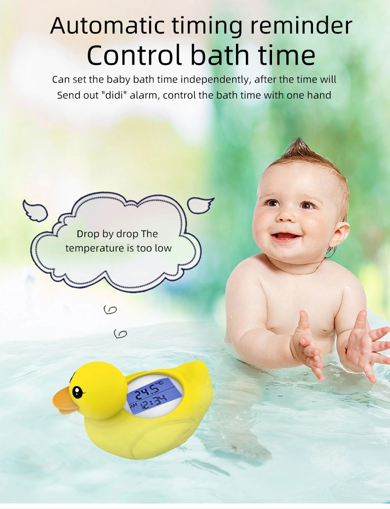 2 in 1 Silicone Kids Shower Floating Digital Thermometer Baby Bath Floats Toys